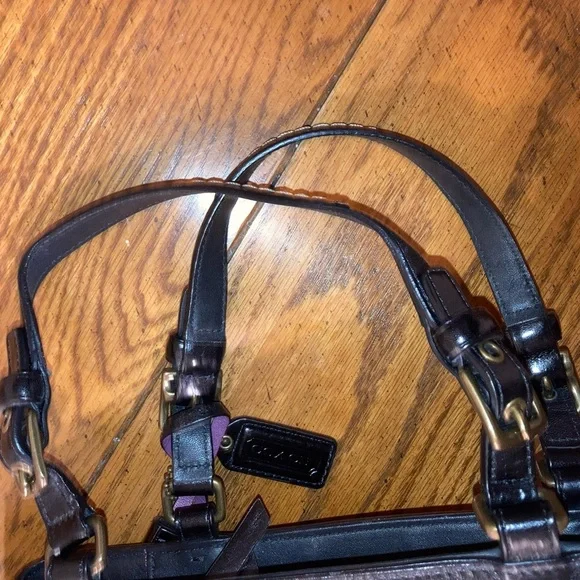 Vintage Coach Hampton Purple Suede Tassel Satchel - EUC E05S 7476 - Picture 5 of 12